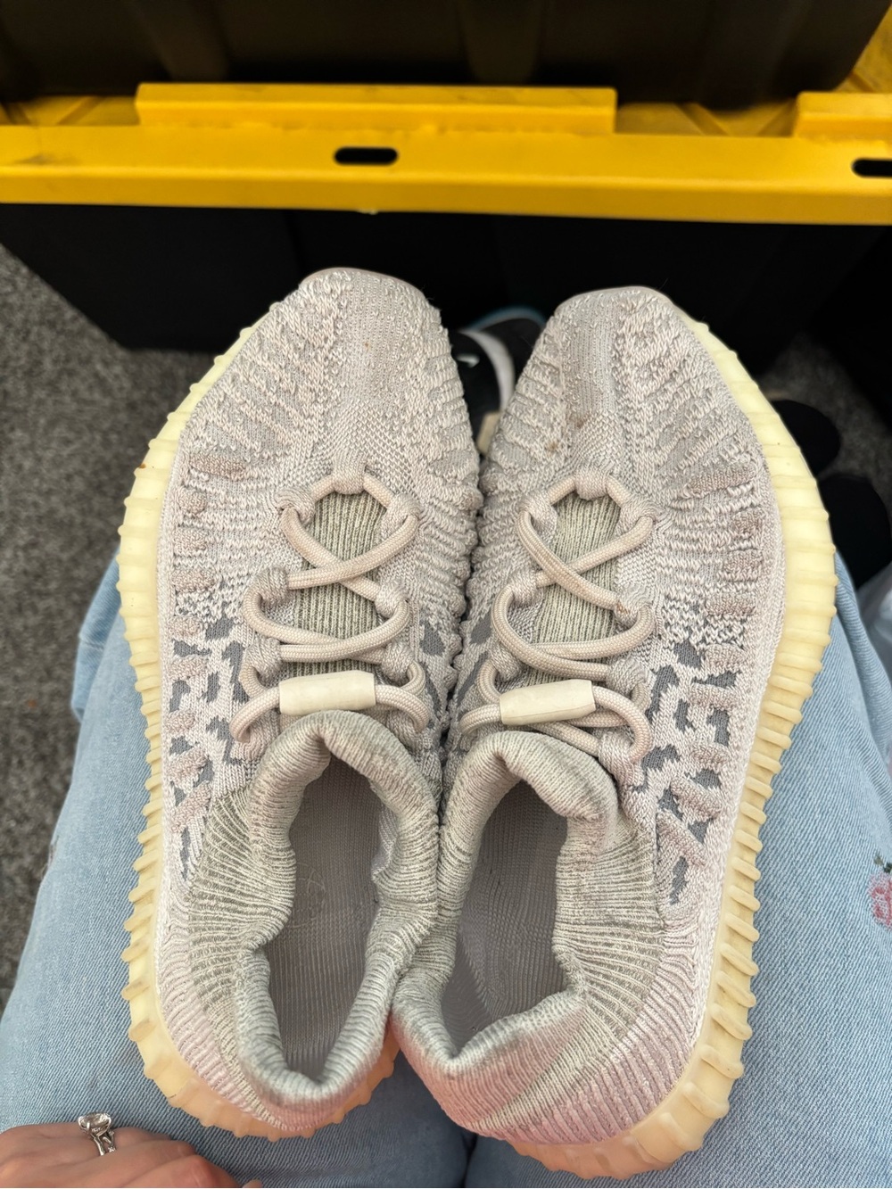 Yeezy boost Neutral Knit Women's Slip-On Sneakers in Beige